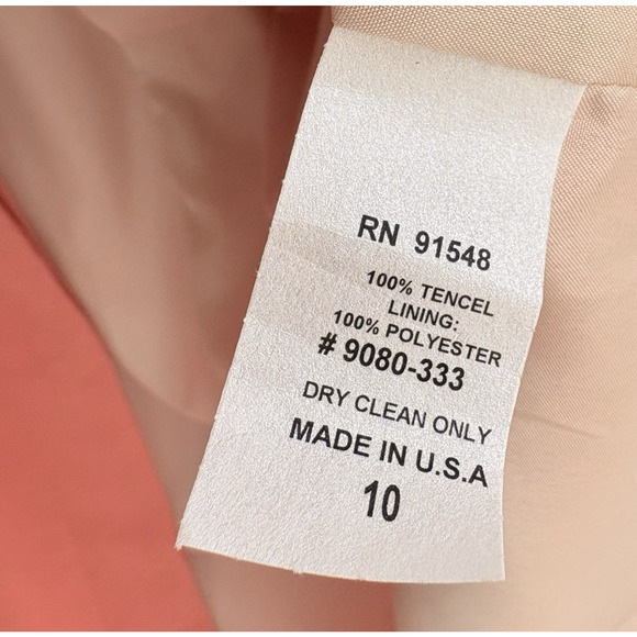 Matison Stone Tencel Button Up Utility Shirt Dress 10 Pocket Lined Coral Peach - Picture 13 of 16